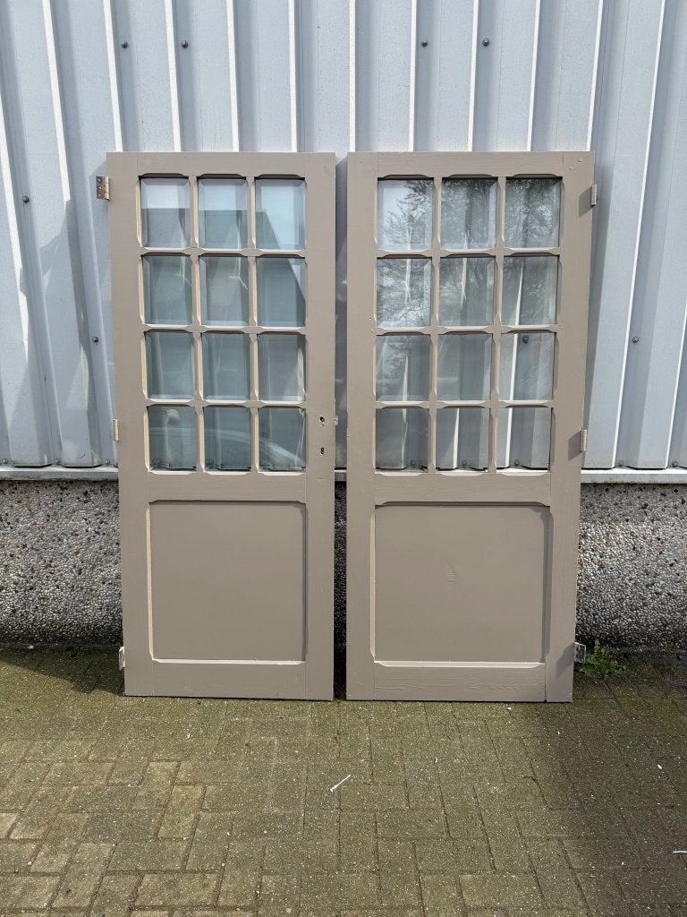 leuke antieke boeren ensuitedeuren met facetglas, La belle porte, Jurgen.hoogenboezem@gmail.com, 120 cm of meer, Binnendeur