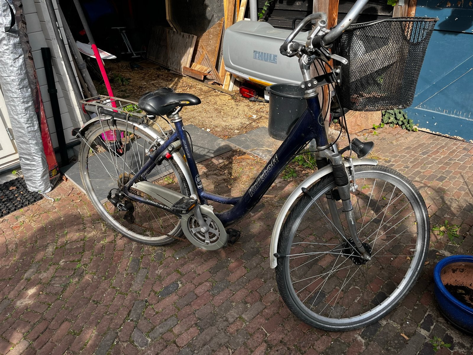 Kalkhoff Jubileum Damesfiets met Mand - opknapper, Overige merken, Velgrem, Ophalen of Verzenden, 53 tot 56 cm