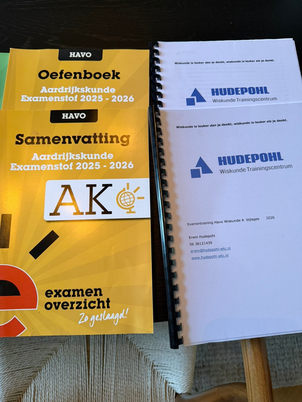HAVO examenboeken 2025–2026 – 6 vakken + extra wiskunde, Ophalen, Zo goed als nieuw, HAVO