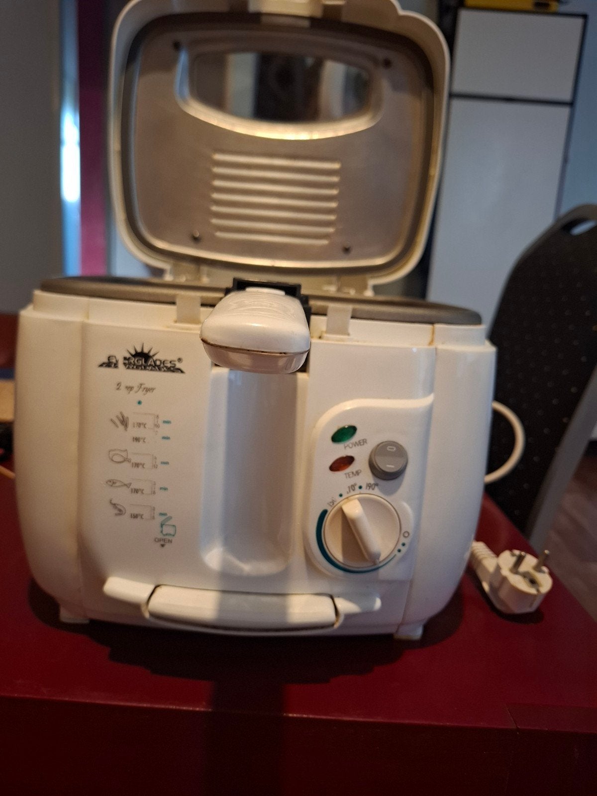 Friteuse - Wit - Gebruikt, 2 tot 3 liter, Ophalen, Gebruikt, Uitneembare binnenpan