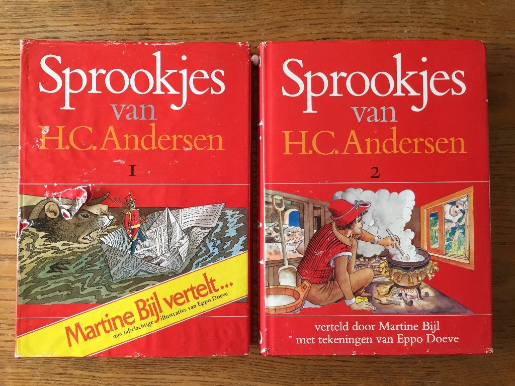 Sprookjes van Andersen (deel 1 & 2) 1976: M. Bijl & E. Doeve, Ophalen of Verzenden, Zo goed als nieuw, Hans Christian Andersen