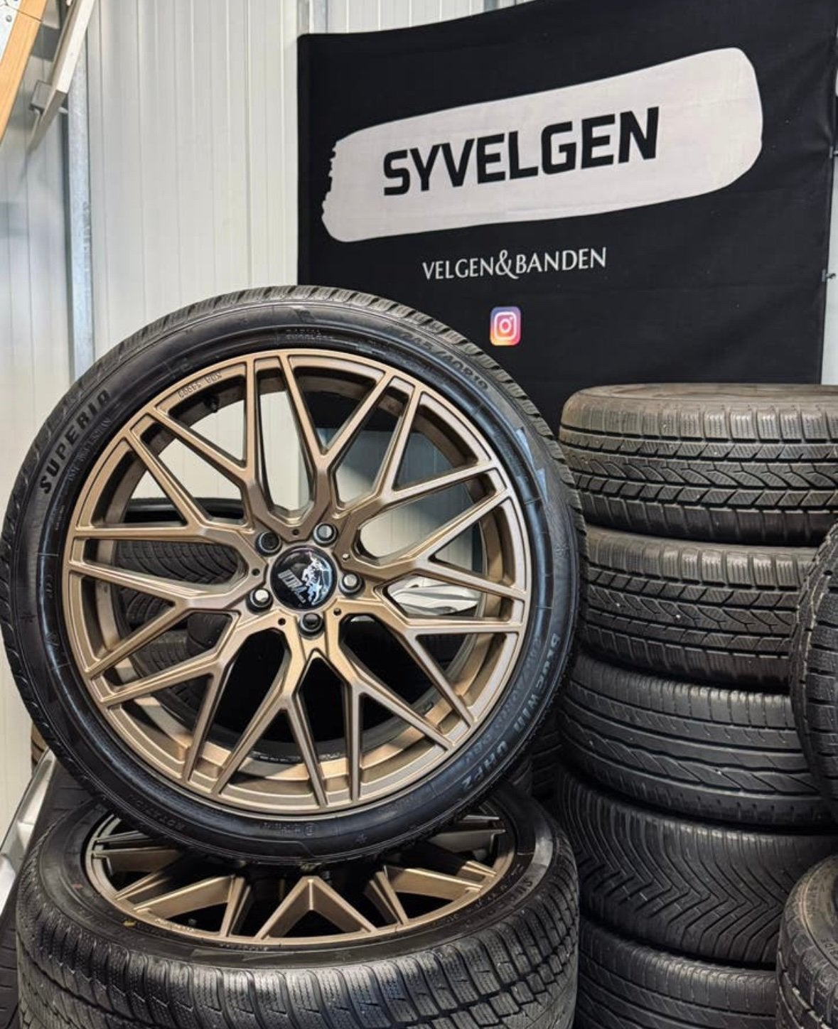 19" 5x112 VW Arteon Tiguan Velgen (Bronze) - Winterset!!, 245 mm, Banden en Velgen, Nieuw, Personenwagen