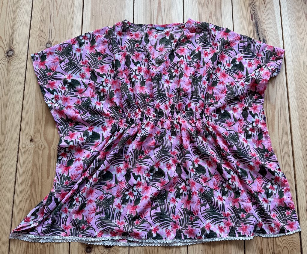 Top / Tuniek - Roze Bloemen - maat 36 / 38, Ophalen of Verzenden, Zo goed als nieuw, Roze, Maat 36 (S)