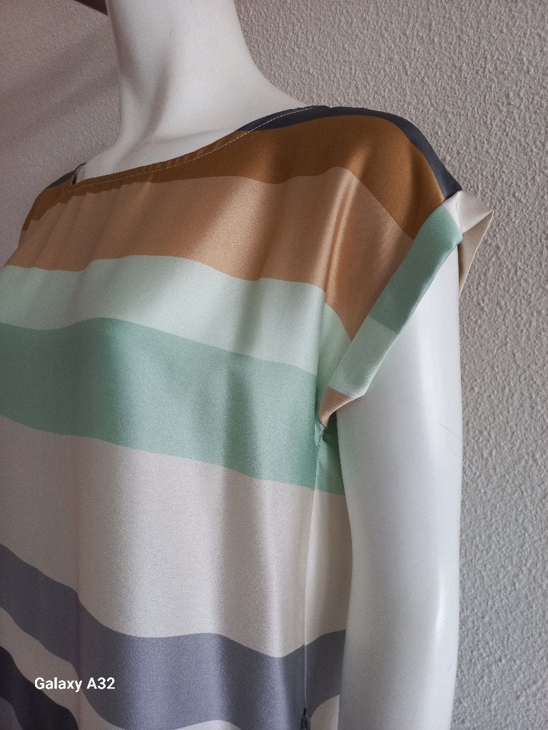 Gestreepte tuniekjurk korte mouw van Lulu Love, jurk maat L, Kleding | Dames, Overige kleuren, Maat 42/44 (L), Ophalen of Verzenden