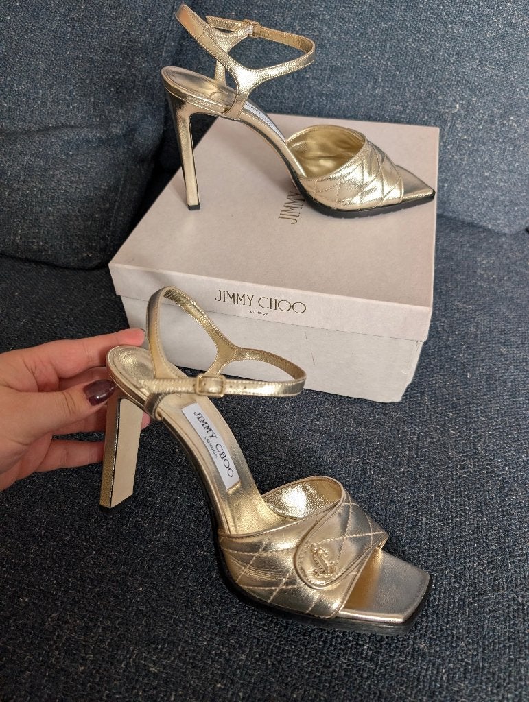 Jimmy Choo maat 39.5 nieuw, Jimmy choo, Beige, Nieuw, Sandalen of Muiltjes