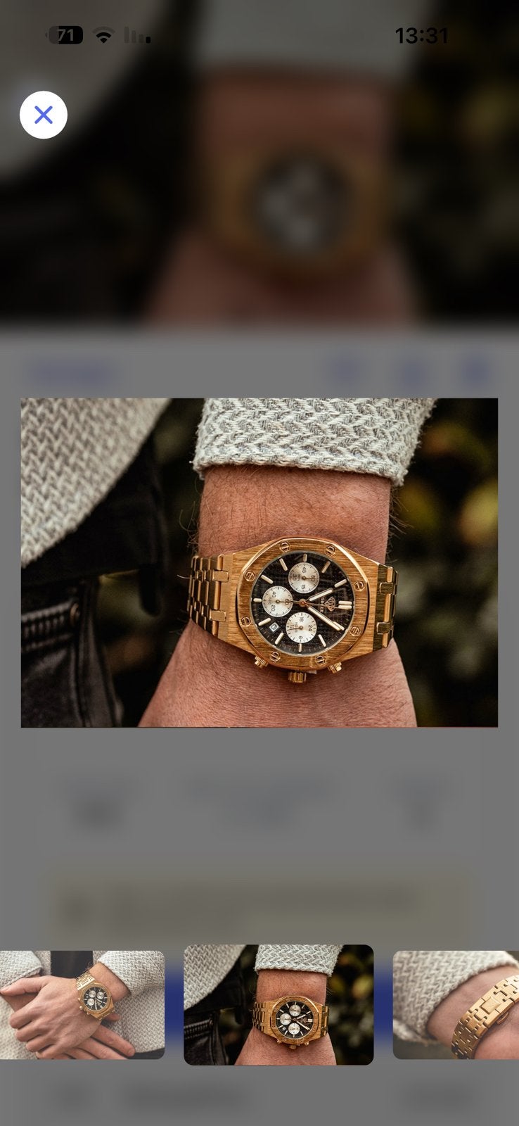 Hodler Montreaux Herenhorloge goud, Ophalen of Verzenden, Nieuw, Overige merken