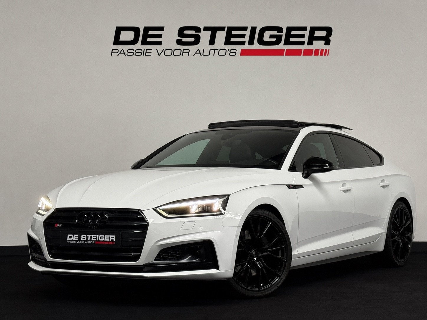 Audi A5 Sportback 3.0 TFSI S5 quattro 3 x S-line Pano ACC Sf, Gebruikt, Met garantie (alle), Wit, Bedrijf