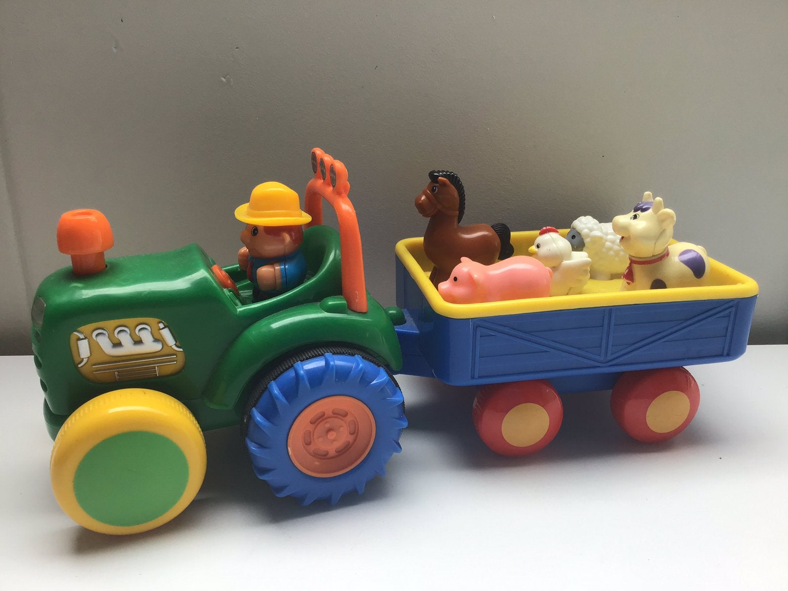 Kiddieland Tractor met boerderijdieren, Kinderen en Baby's, Ophalen of Verzenden, Gebruikt