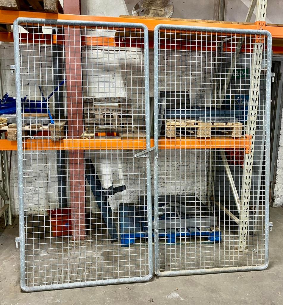 Gegalvaniseerd toegangshek compleet, Tuin en Terras, Ophalen, Staal, 200 cm of meer, Zo goed als nieuw