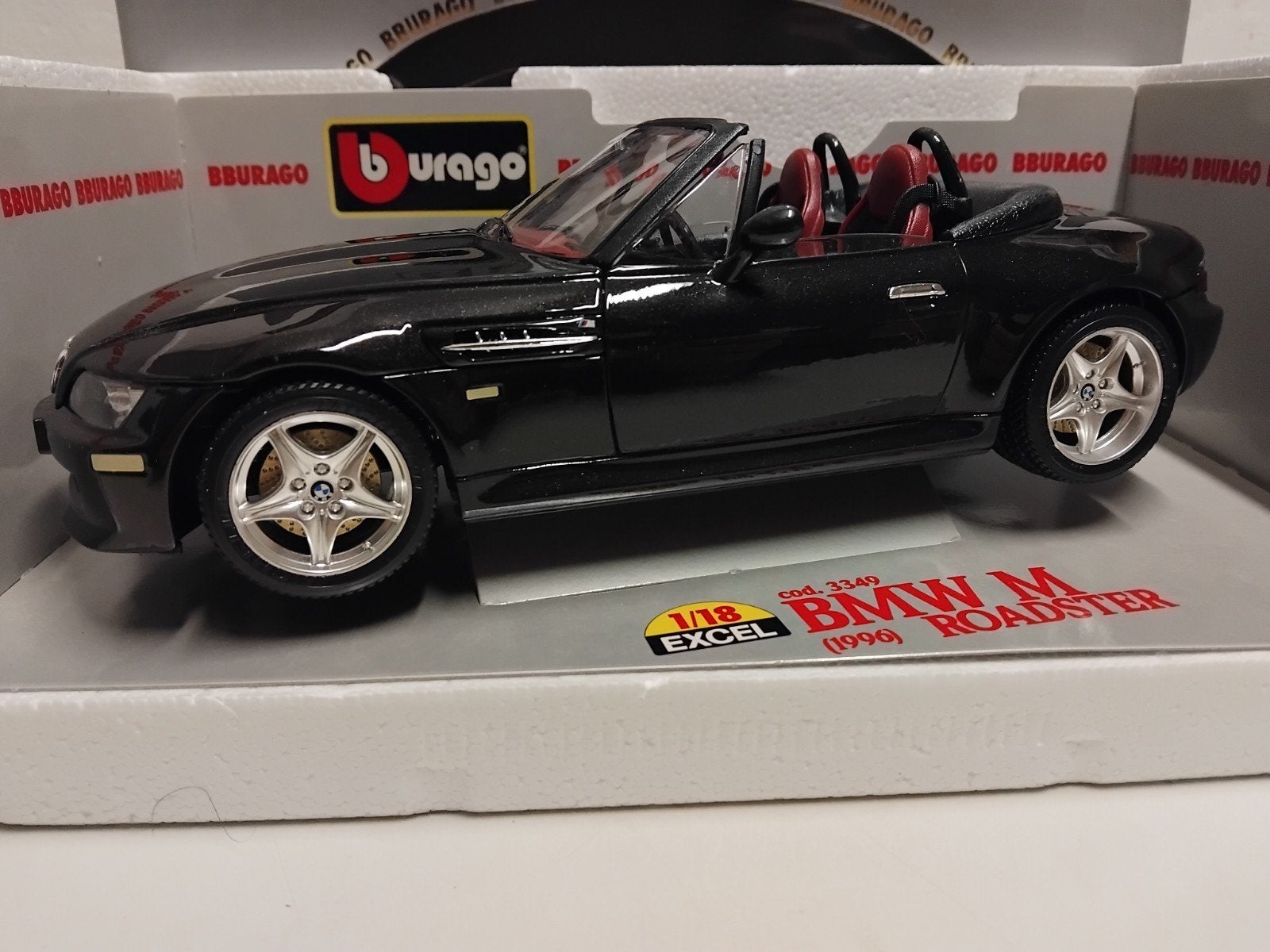 BMW Z3 M Roadster zwart metallic Bburago metal 1:18 KRD, Ophalen of Verzenden, Zo goed als nieuw, Auto, Bburago