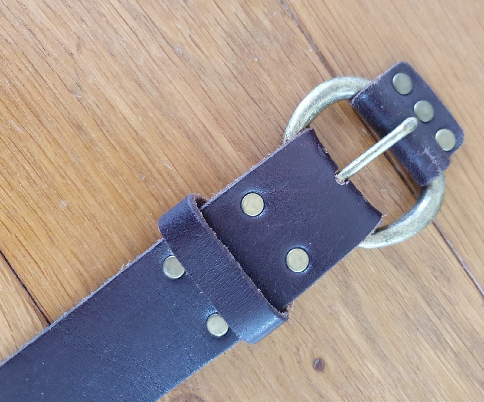 Riem, echt leer, donker bruin, Esprit, 80 tot 90 cm, Echt leder, Tailleriem, Ophalen of Verzenden