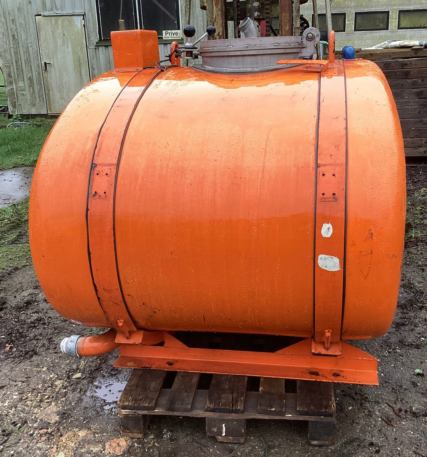 Geïsoleerde RVS schoonwater tank.1500 ltr., 150 liter of meer, Ophalen, Zo goed als nieuw, Metaal