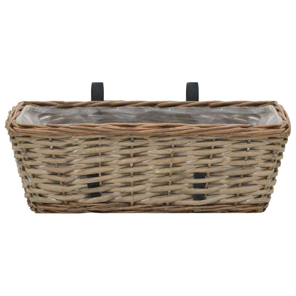 2 st Bloembak balkon plantenbak 40 cm bruin GRATIS BEZORGD!, Tuin en Terras, Bloembakken en Plantenbakken, Kunststof, Minder dan 30 cm