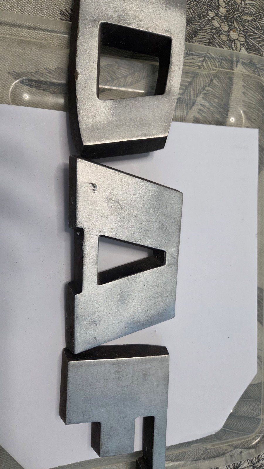 Set van metalen letters voor DAF voertuigen, Ophalen, Gebruikt