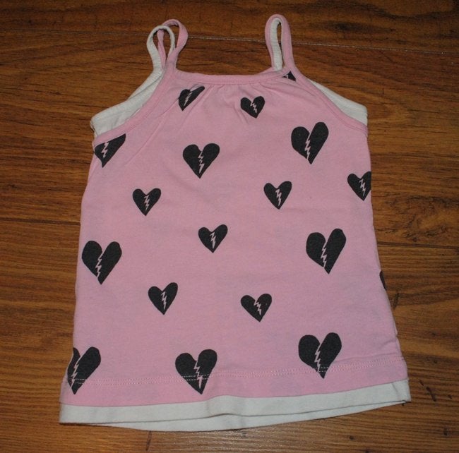 H&M singlet hemdje licht roos wit zwart met hartjes maat 98, Meisje, H&M, Nieuw, Ophalen of Verzenden
