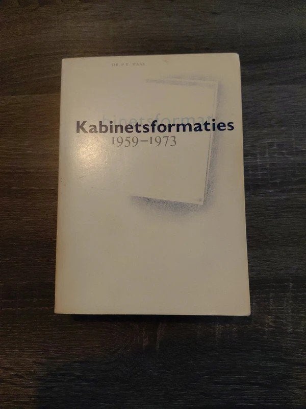 Kabinetsformaties 1959-1973 - Dr.P.F. Maas, Ophalen of Verzenden, 20e eeuw of later, Gelezen, D.P.F. Maas
