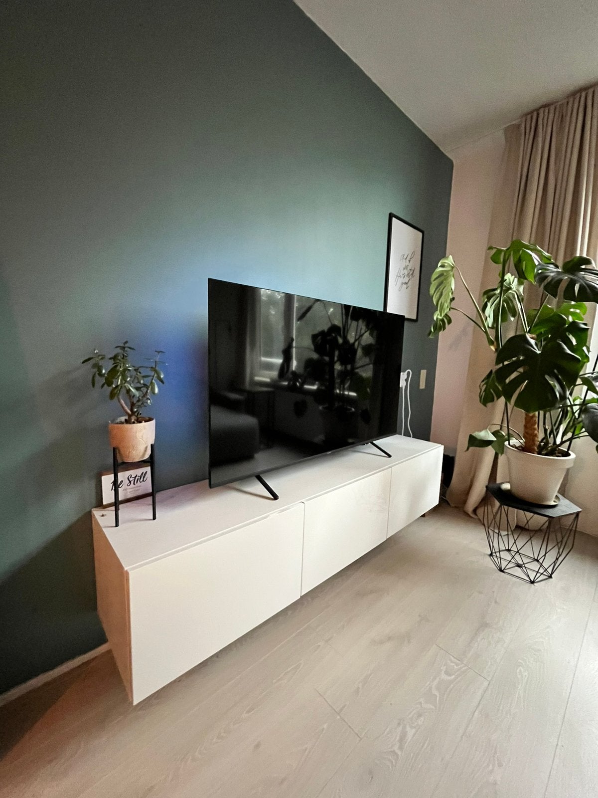 Kast TV-meubel BESTA 180cm wit meubel, Ophalen, 150 tot 200 cm, Zo goed als nieuw, Minder dan 100 cm