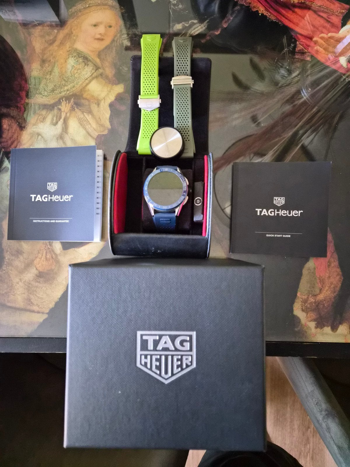TAG Heuer Connected E3 Smartwatch met extra bandjes, Blauw, Afstand, Ophalen of Verzenden, Zo goed als nieuw