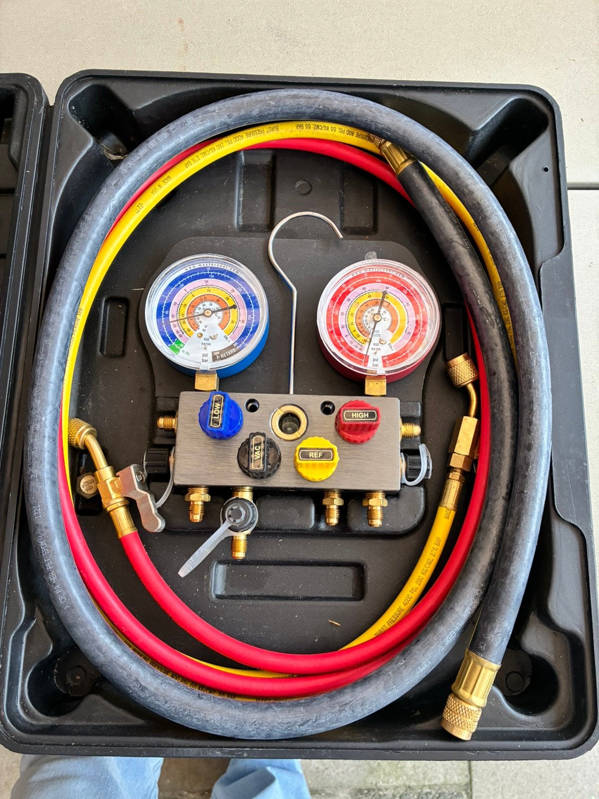 Mastercool 4-weg analoge manifold meterset, Ophalen of Verzenden, Zo goed als nieuw