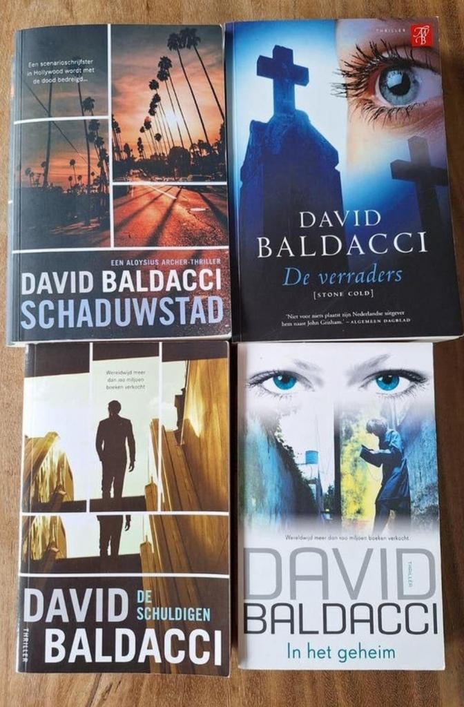 4 nette boeken van David Baldacci, Ophalen of Verzenden, Zo goed als nieuw