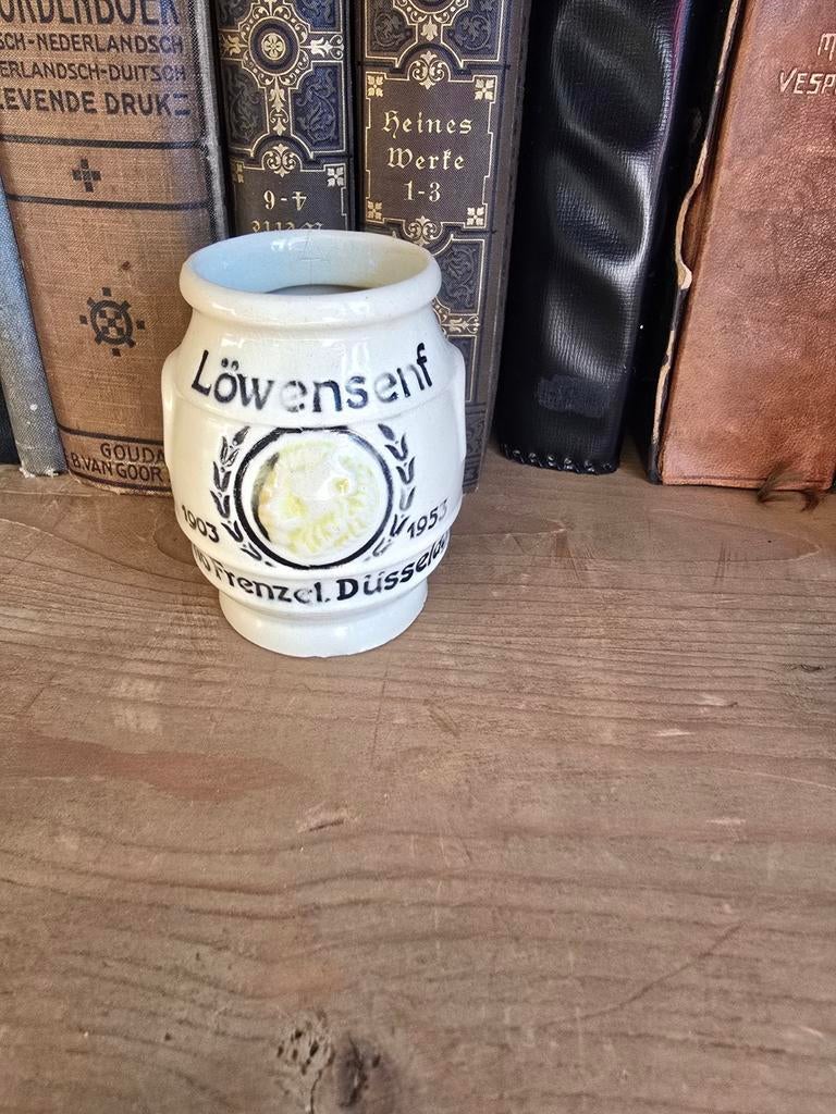 Vintage Löwensenf mosterdpotje - 1903-1953, Antiek en Kunst, Ophalen of Verzenden