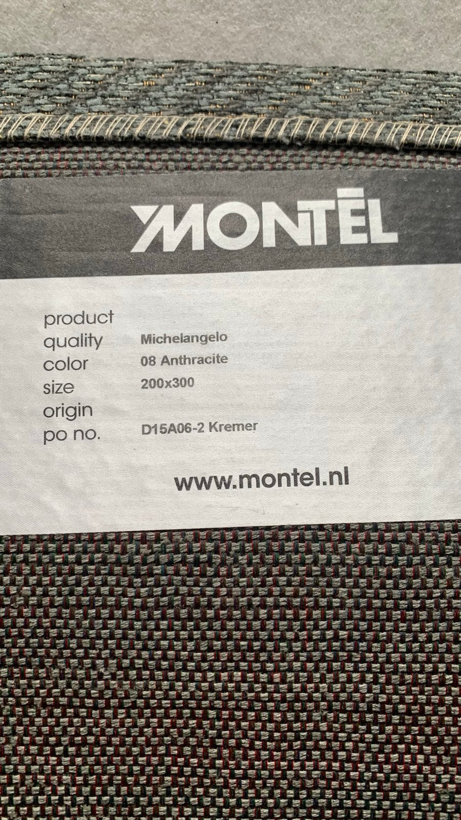 Montel Michelangelo Vintage Kleed Antraciet 300x200 cm, Ophalen, Zo goed als nieuw, 200 cm of meer, Grijs