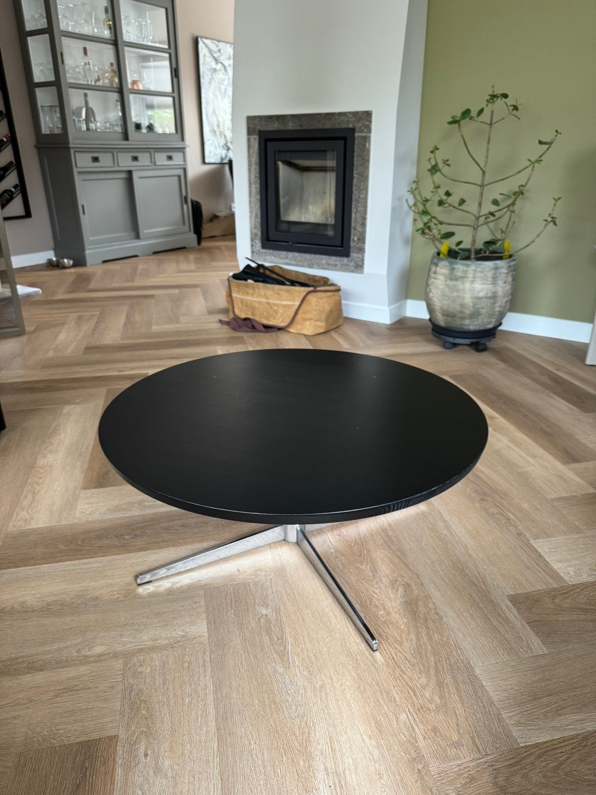 Ronde Salontafel merk Woood 80 cm, Ophalen, Gebruikt, Rond, 50 tot 100 cm