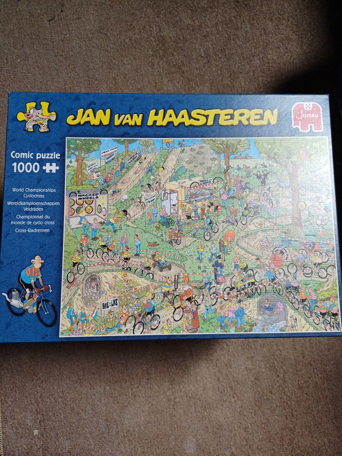 Jan van Haasteren, veldrijden. 1000 stukjes, Ophalen of Verzenden, 500 t/m 1500 stukjes, Zo goed als nieuw