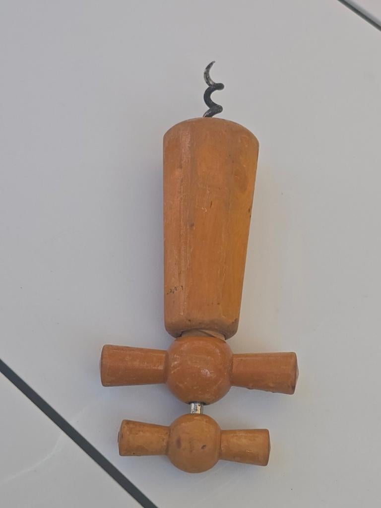 Vintage mid-century deens design massief houten propeller, Ophalen of Verzenden