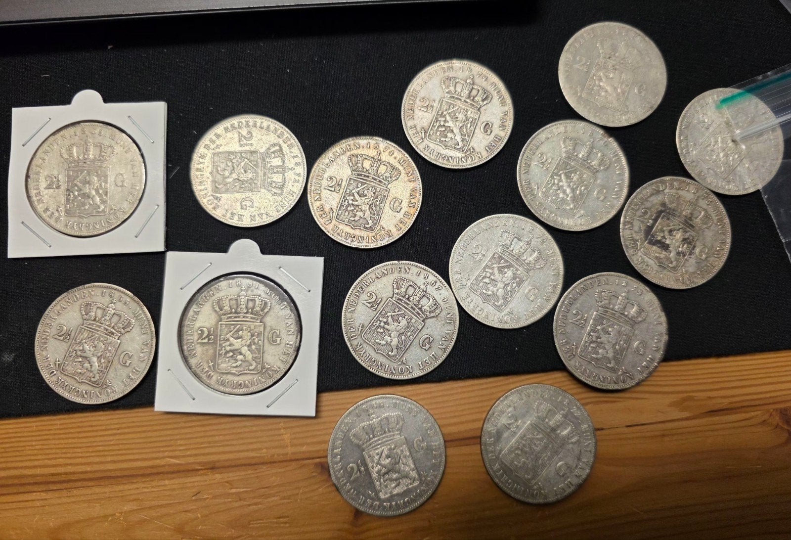 15 rijksdaalders willem 3 Nederland, Koning Willem III, Zilver, 2½ gulden, Verzenden