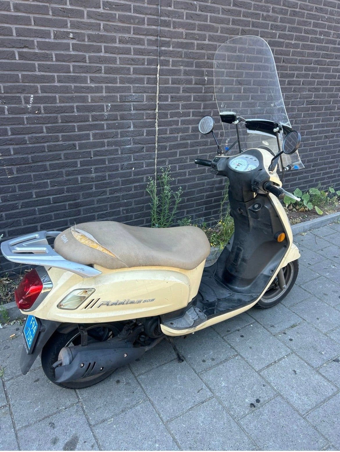 Blauw kenteken SYM Fiddle Scooter, Fietsen en Brommers, Ophalen, Gebruikt, Maximaal 45 km/u, Benzine