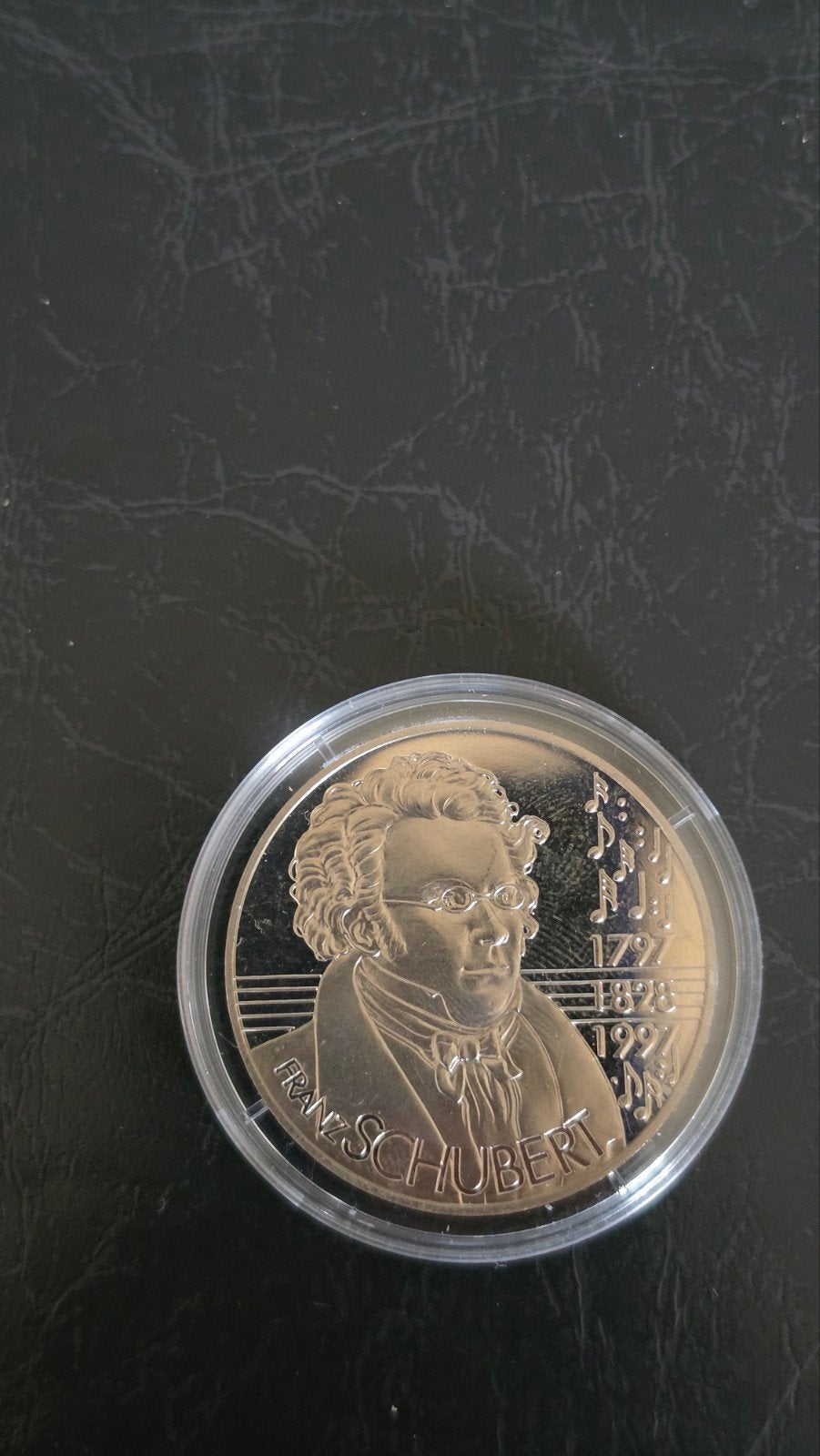 Oostenrijk 5 ECU Franz Schubert Zilveren Munt, Ophalen of Verzenden