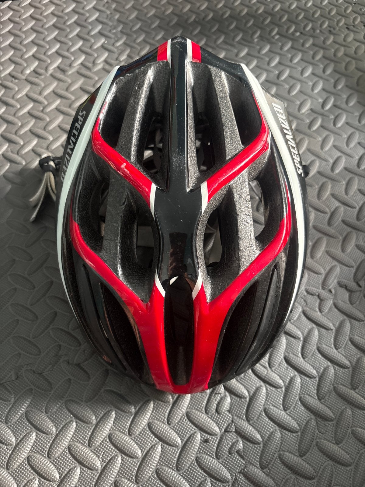 Specialized Fietshelm - Zwart/Rood/Wit, Ophalen of Verzenden, Gebruikt, Overige maten, Heer of Dame