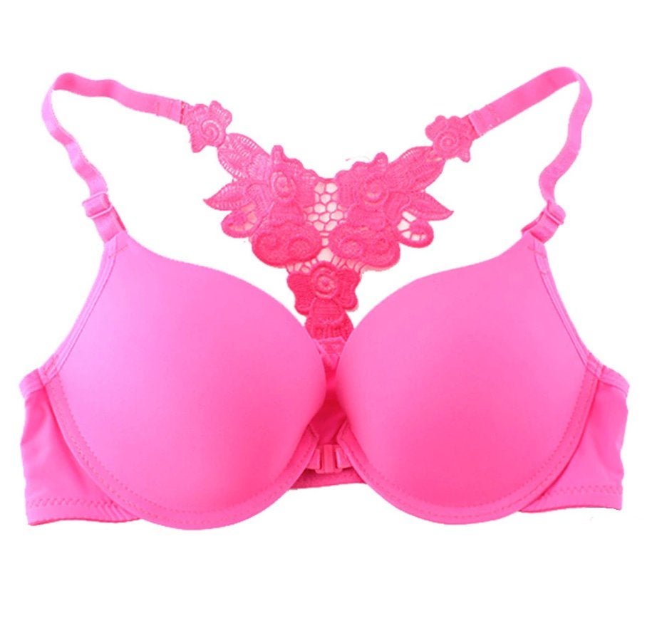 Roze racerback push up voorsluiting sexy rug BH 70B 75B 80B, Verzenden, Roze, BH