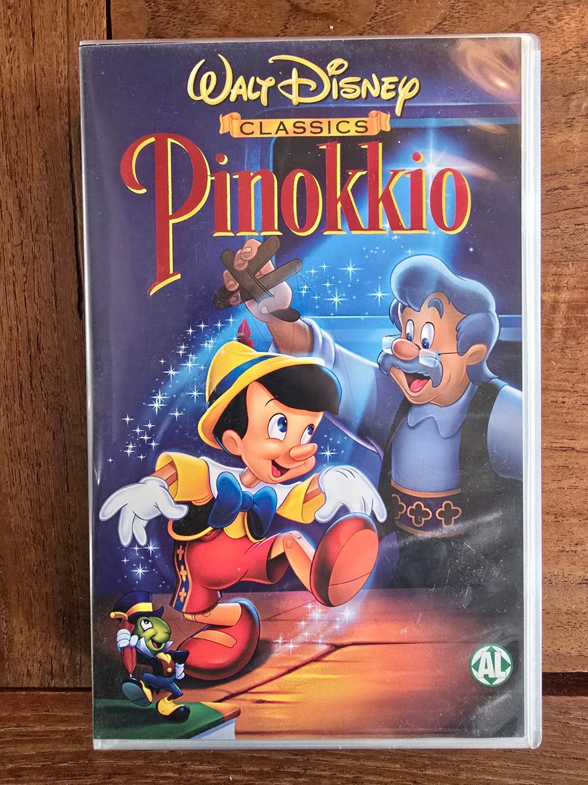 Walt Disney Classics - Pinokkio VHS, Nederlands ondertiteld, Alle leeftijden, Kinderfilm, Zo goed als nieuw