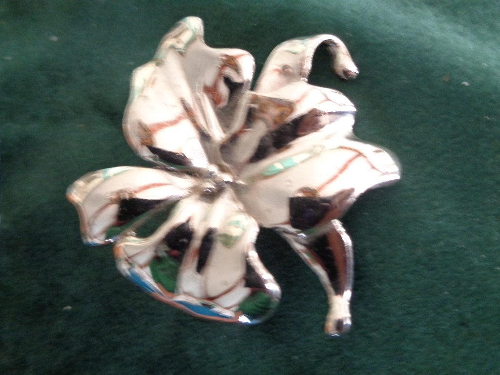 zilverkl viool  (bloem)   5 cm doorsnede nr br 042, Sieraden, Tassen en Uiterlijk, Overige materialen, 4 tot 7 cm, Nieuw, Ophalen of Verzenden