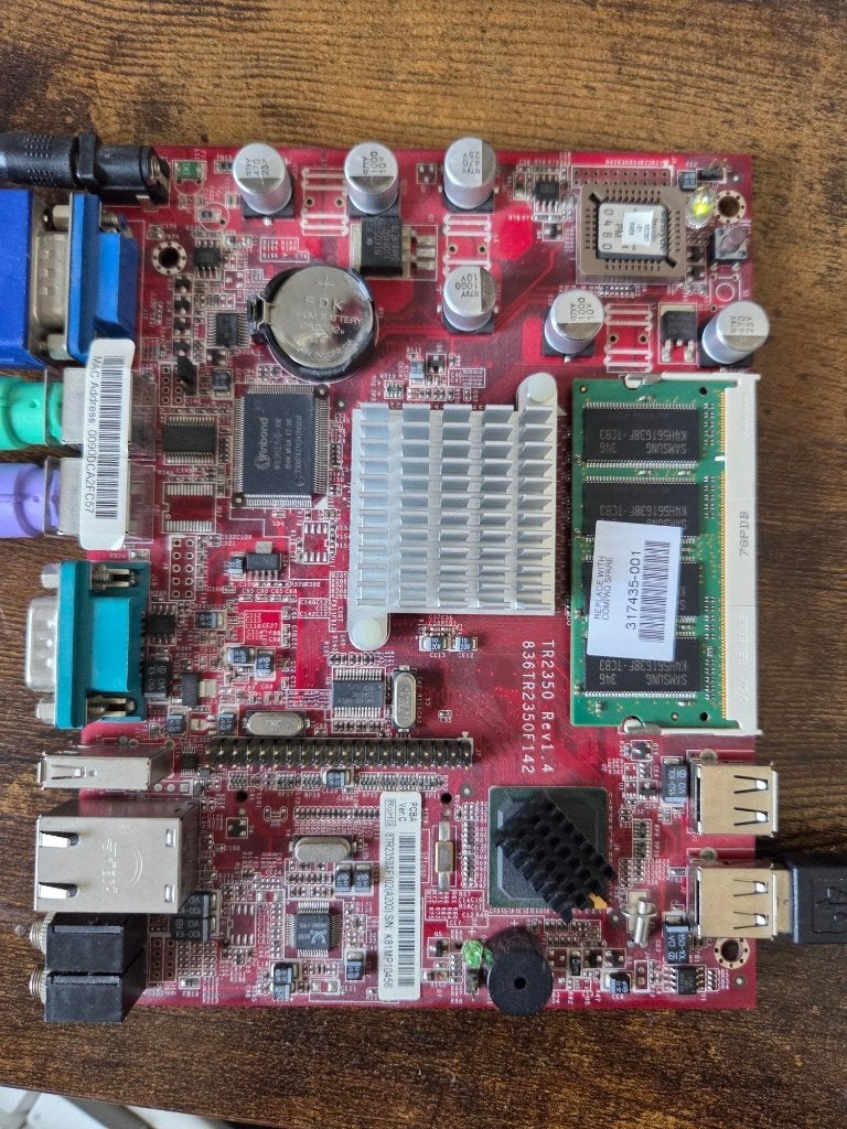 Fujitsu Siemens mini mainboard 256Mb DDR 4Gb SSD, Verzenden, Fujitsu Siemens