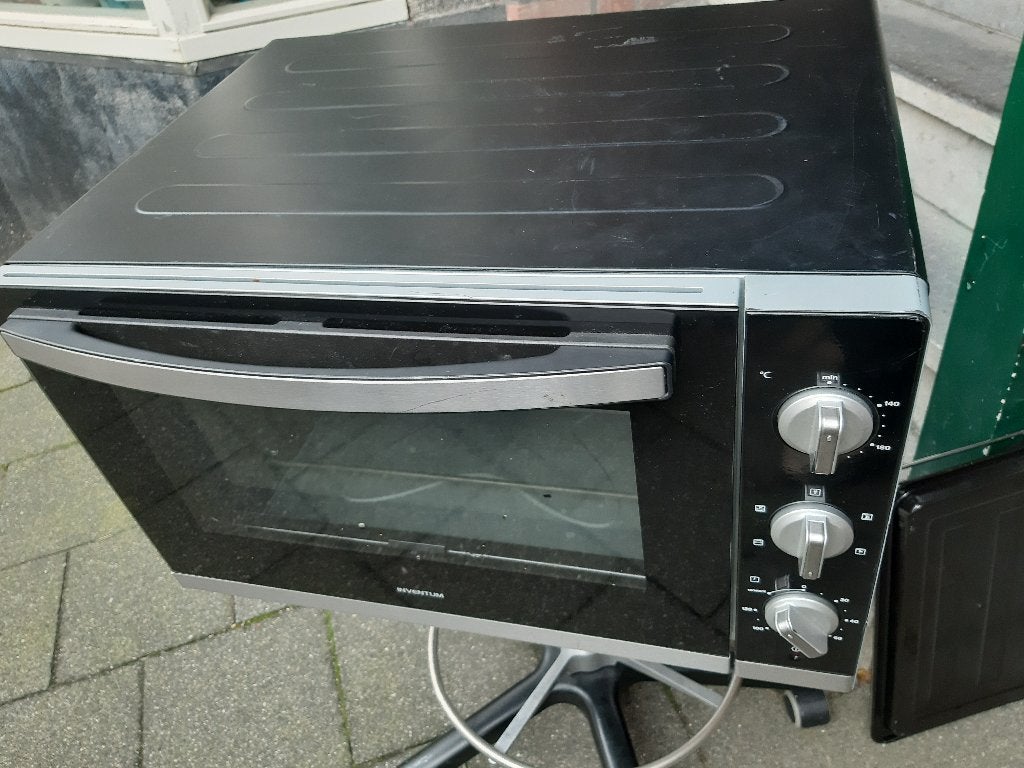 Inventum OV606CS /01- vrijstaande hetelucht bakoven, Ophalen, 45 tot 50 cm, 60 cm of meer, Zo goed als nieuw
