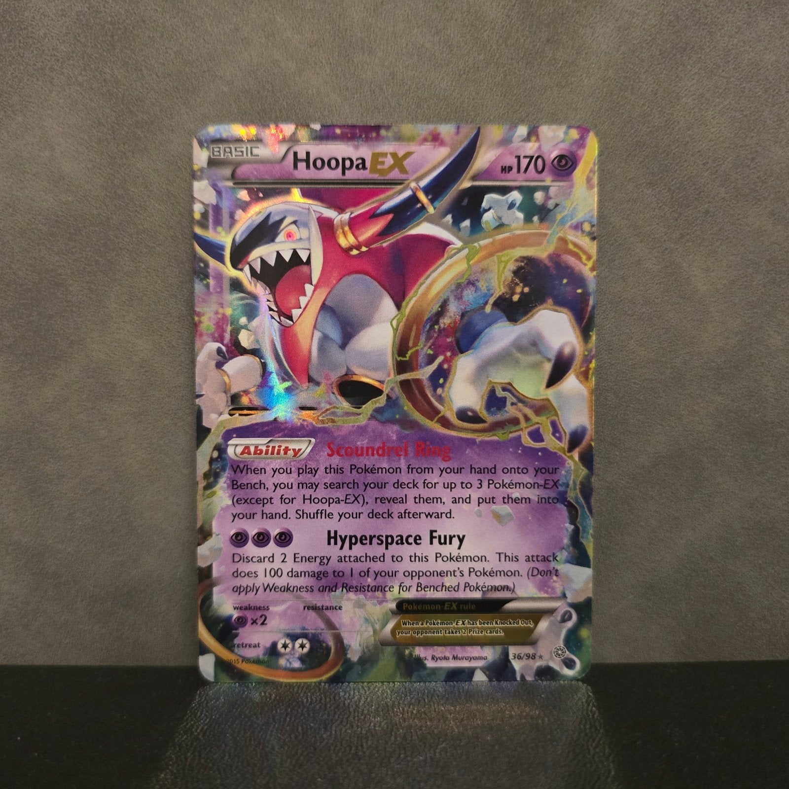 Hoopa EX (AOR 36) Ancient Origins NM Pokémon Kaart, Ophalen of Verzenden, Zo goed als nieuw, Losse kaart, Foil