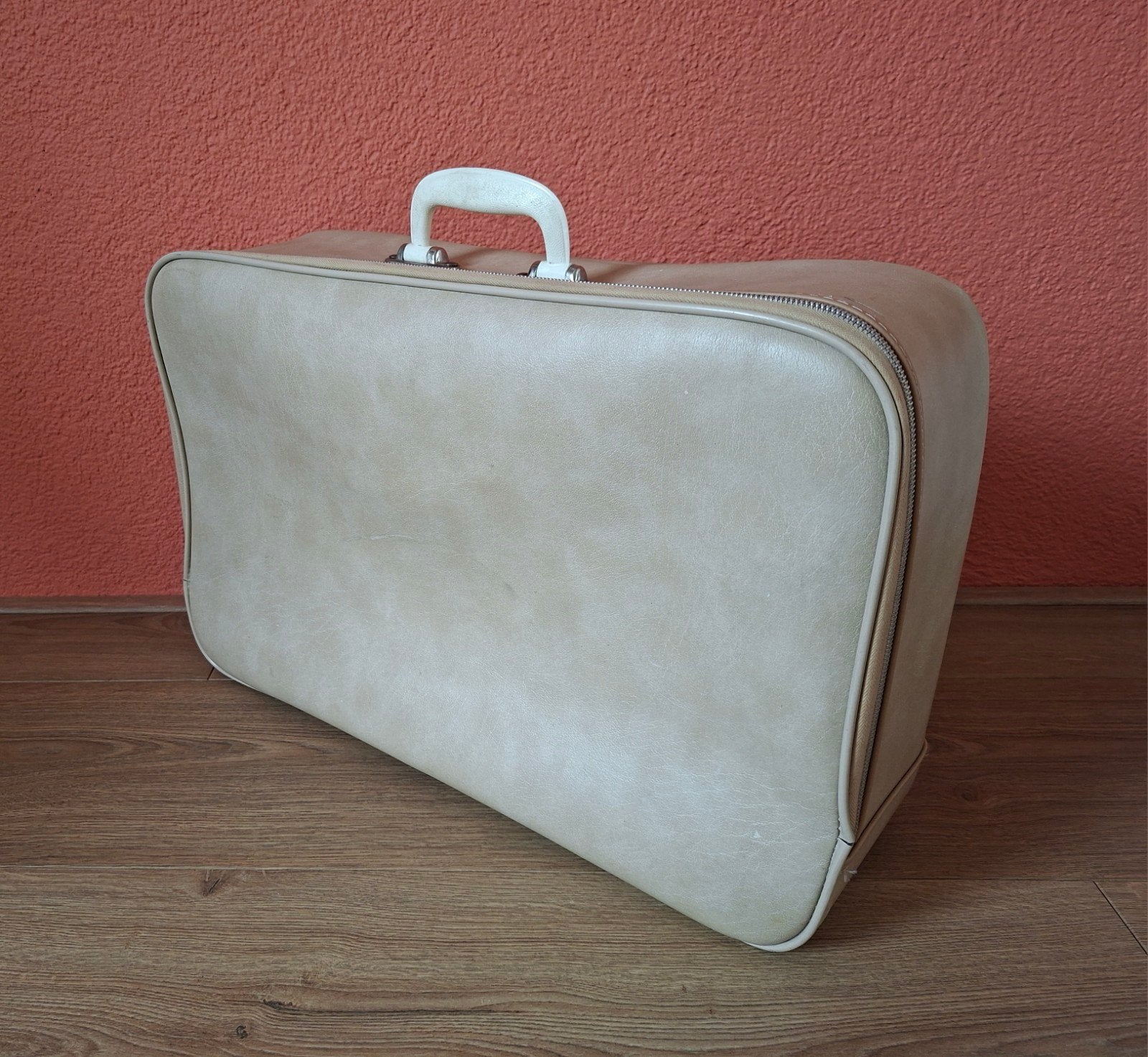Retro Skai Koffer Jaren 60/70 Soft Case Zachte Kunststof., Ophalen of Verzenden, Huis en Inrichting