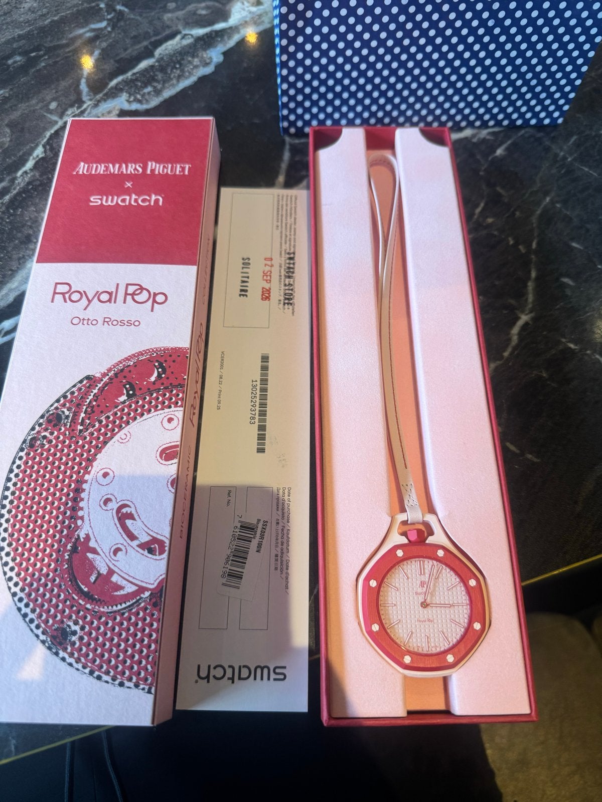 Audemars Piguet x Swatch Royal Pop Otto Rosso Horloge, Kunststof, Polshorloge, Swatch, Nieuw