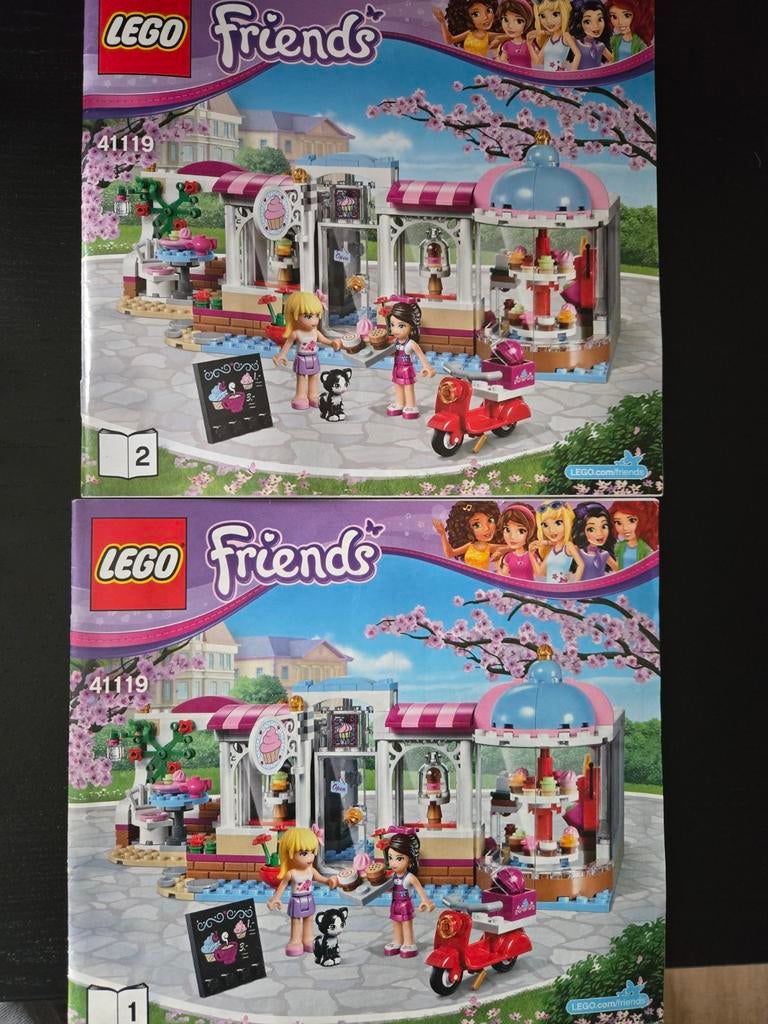 Lego Friends 41119 Heartlake Cupcake Café met boekjes, Kinderen en Baby's, Speelgoed | Duplo en Lego, Gebruikt, Lego, Complete set