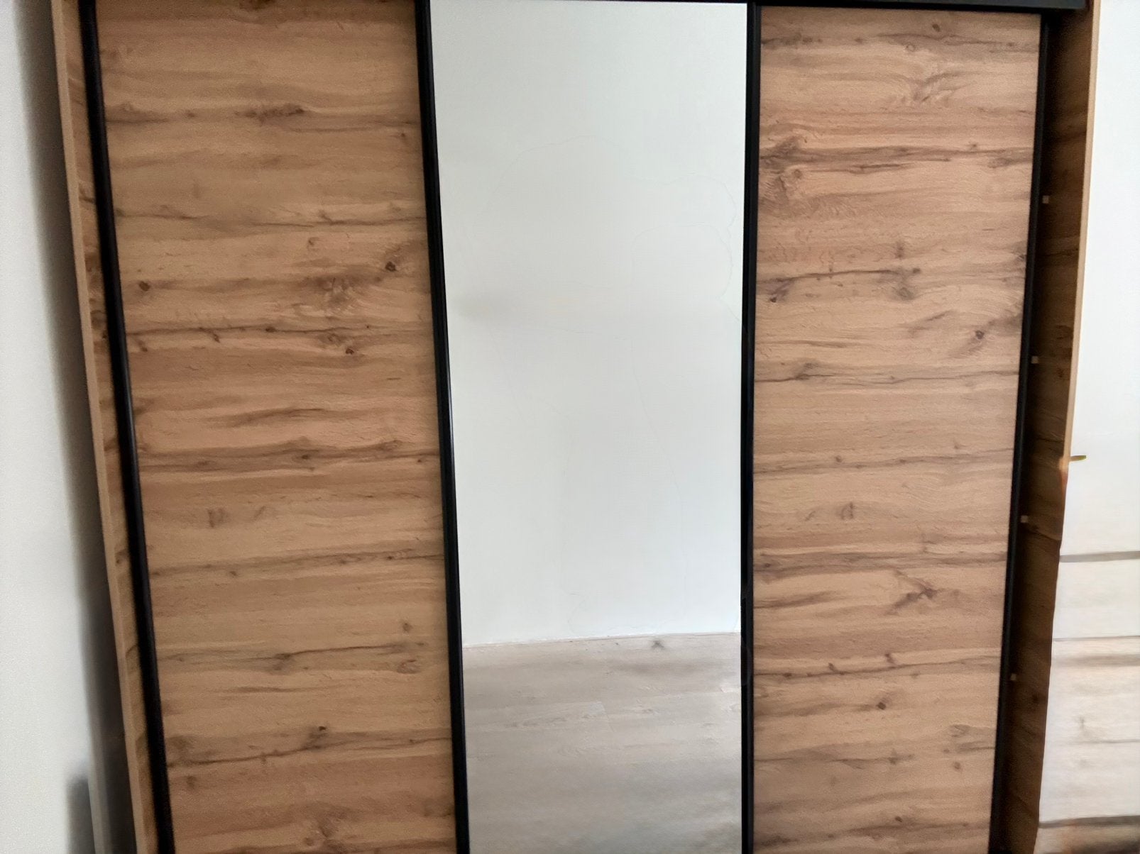 mooie kleding kast incl indeling en spiegel, 200 cm of meer, Zo goed als nieuw, 200 cm of meer, Kersenhout