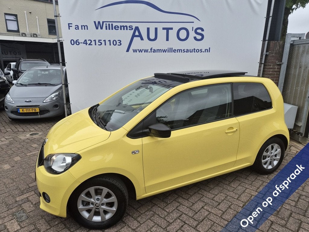 Skoda Citigo 1.0 Grt. Tour (bj 2013), Auto's, Euro 5, Stof, Gebruikt, Zwart