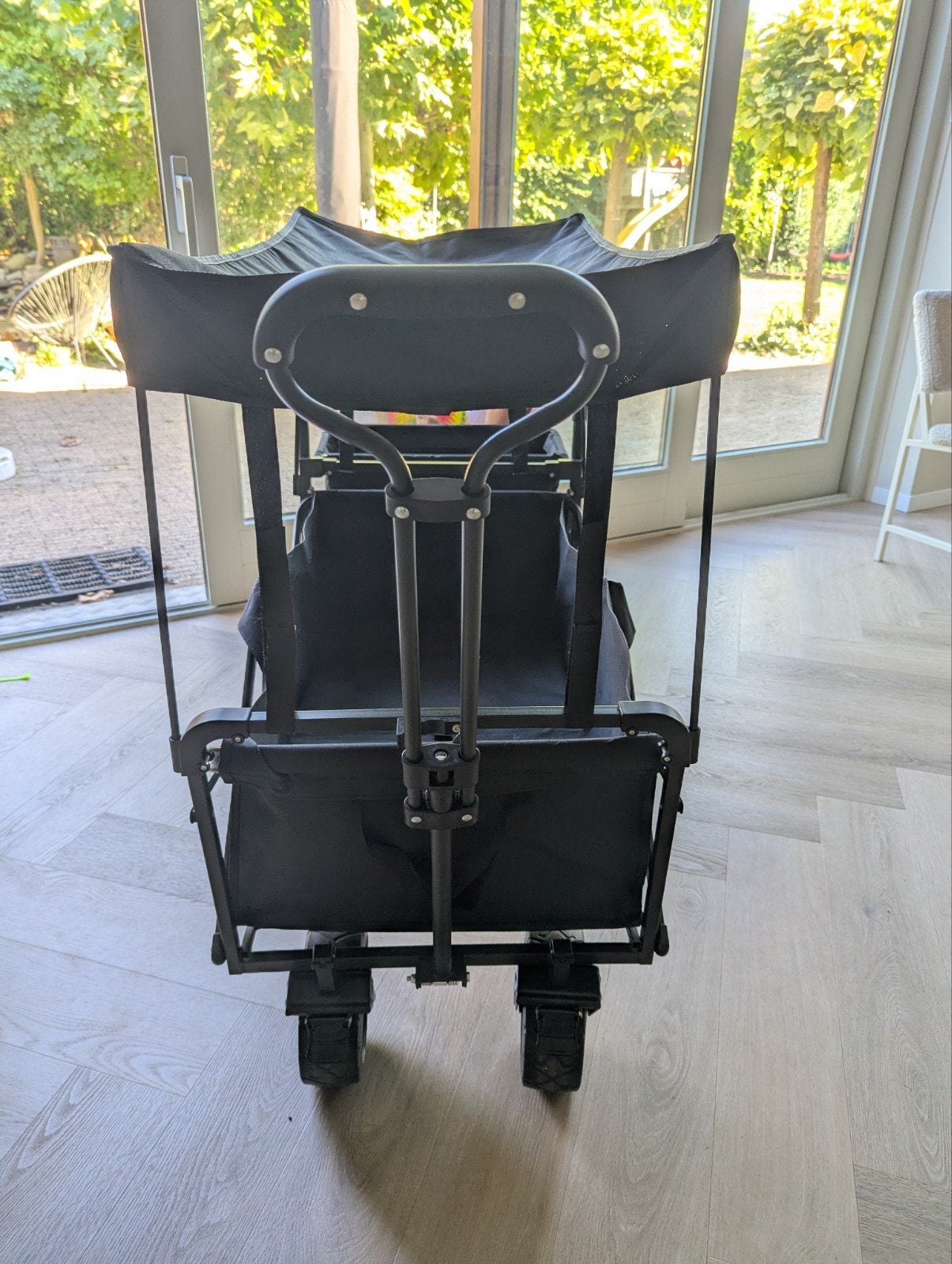 FlinQ Opvouwbare Bolderkar met Dak 100 KG, Ophalen of Verzenden, Opvouwbaar, Nieuw