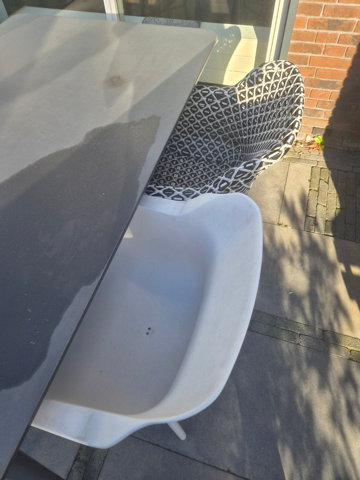 Tuinset Hartman met 4 stoelen, Tuin en Terras, Ophalen, Gebruikt, Aluminium, 4 zitplaatsen