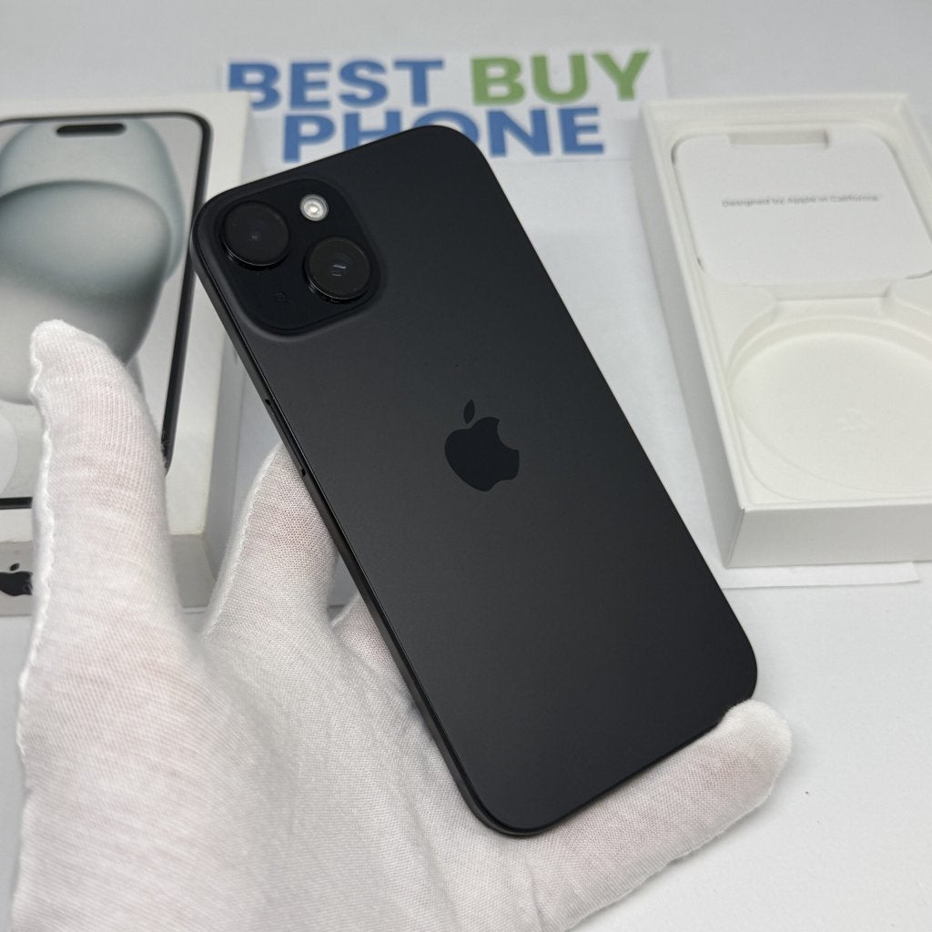 iPhone 15 128GB zwart /krasvrij scherm /96% batt /garantie, 128 GB, IPhone 15, Apple, Zonder abonnement