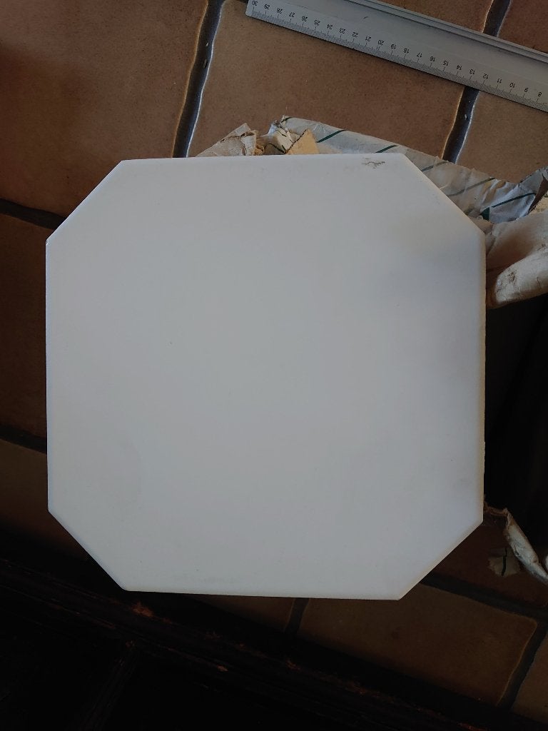 Witte ruit (8hoekl vormige tegel 20x20cm restant, Ophalen, Zo goed als nieuw, 20 tot 40 cm, Minder dan 5 m²