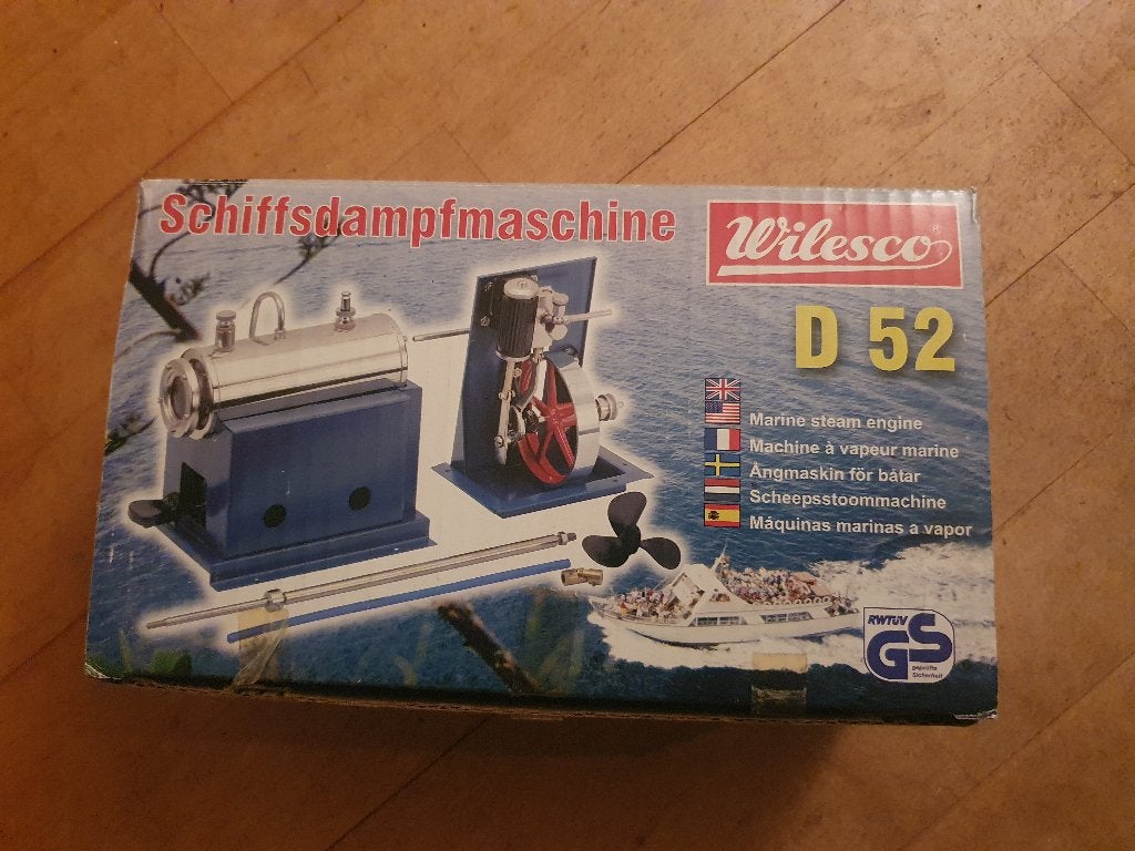 Wilesco D52 scheepsstoommachine set nieuw., Ophalen of Verzenden, Nieuw, Groter dan 1:32