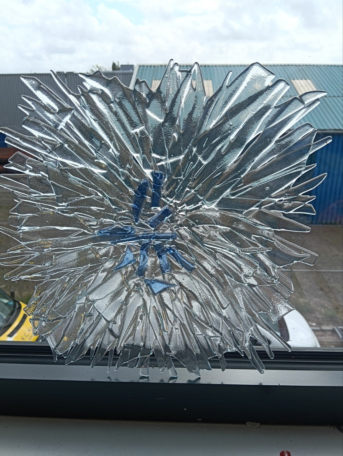 Uniek Glasfusing Kunstwerk - 33x33 cm, Ophalen of Verzenden